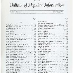 Bulletin of Popular Information V. 38 Index 