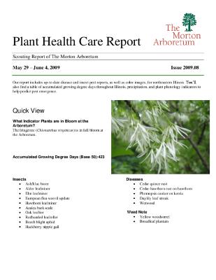 Plant Health Care Report: Issue 2009.08