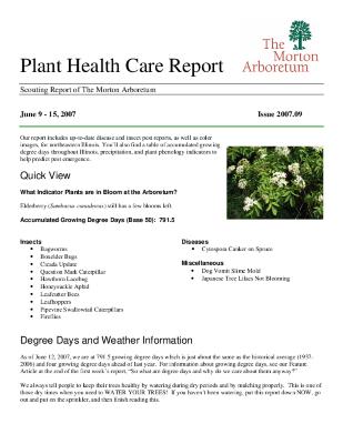 Plant Health Care Report: Issue 2007.09