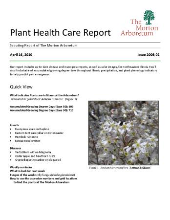 Plant Health Care Report: Issue 2010.02