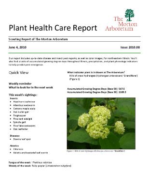 Plant Health Care Report: Issue 2010.08