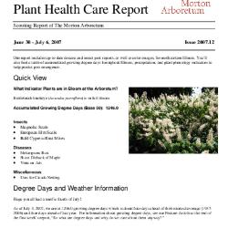 Plant Health Care Report: Issue 2007.12