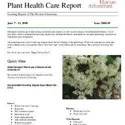 Plant Health Care Report: Issue 2008.09