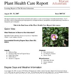 Plant Health Care Report: Issue 2007.18
