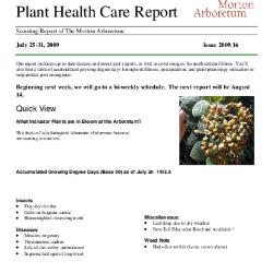 Plant Health Care Report: Issue 2009.16