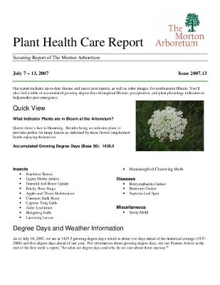 Plant Health Care Report: Issue 2007.13