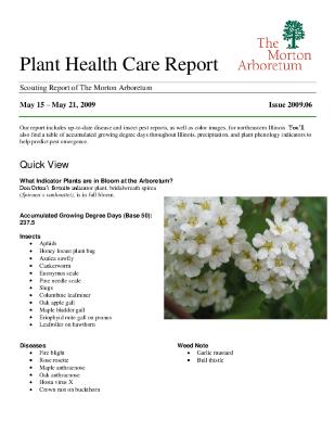 Plant Health Care Report: Issue 2009.06