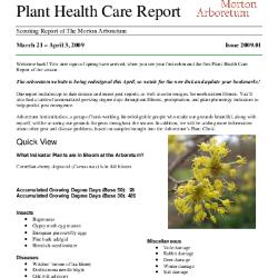 Plant Health Care Report: Issue 2009.01