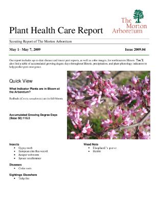 Plant Health Care Report: Issue 2009.04
