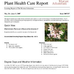 Plant Health Care Report: Issue 2007.07