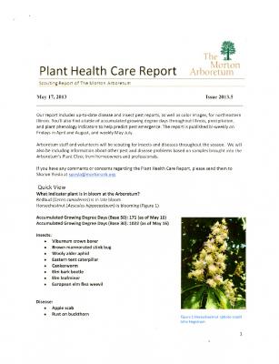 Plant Health Care Report: Issue 2013.5