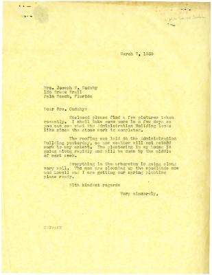 1935/03/07: [Clarence Godshalk?] to Jean Cudahy