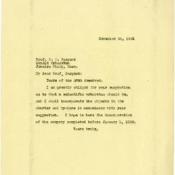 1921/11/28: Joy Morton to C. S. Sargent