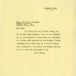 1921/11/16: to Charles S. Sargent