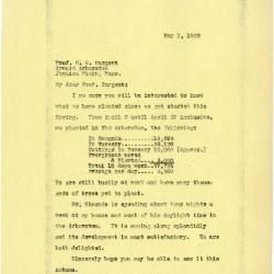 1922/05/01: Joy Morton to C. S. Sargent