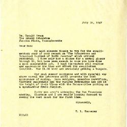 1947/07/25: E.L. Kammerer to Donald Wyman