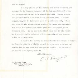 1924/10/18: C. S. Sargent to Joy Morton