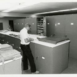 Dr. William Hess working in Herbarium