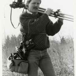 Gary Irving in the field with camera equipment