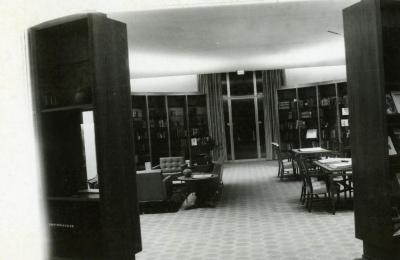 Sterling Morton Library, reading room, entering from the west