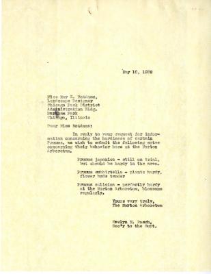 1938/05/10: Evelyn M. Rasch to Miss McAdams
