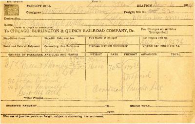 1924/11/06: Freight Bill