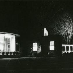 Administration Building rotunda &amp; Sterling Morton Library at night