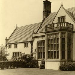 Morton Residence at Thornhill, exterior, library side view