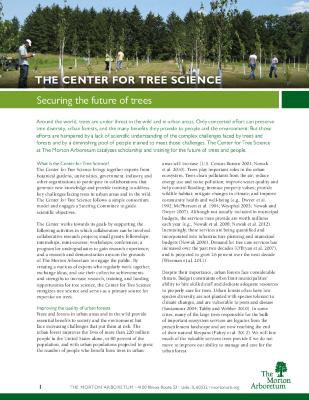 Center for Tree Science Strategy 