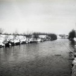 DuPage River in winter near Ozark Lake