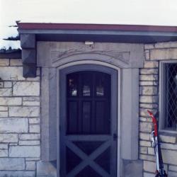 Stone cottage, door with screen door