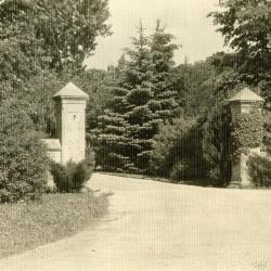 Arbor entrance to Morton residence grounds