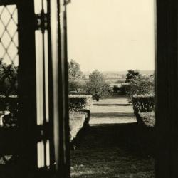 Morton Residence at Thornhill, south view from sunroom doorway
