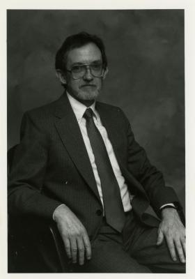 Joe Larkin, seated portrait