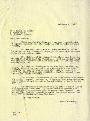 1940/02/01: E. Lowell Kammerer to Jean M. Cudahy