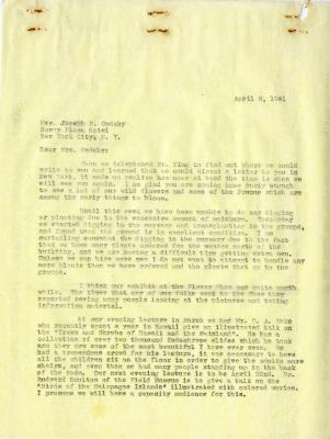 1941/04/08: Clarence E. Godshalk to Jean M. Cudahy