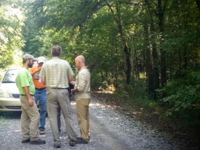 Collecting group in Talladega National Forest - Oakmulgee District