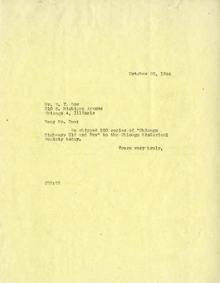 1944/10/28: C. E. Godshalk to W. Y. Dow