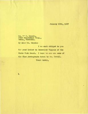 1927/01/19: Unknown Sender to W. H. Brooks