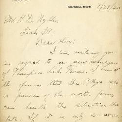 1923/07/29: John McDorman to H. D. Wyllie