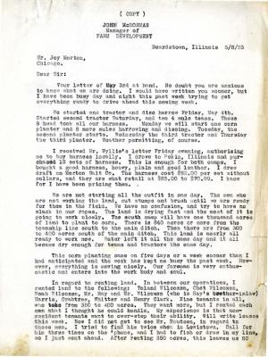 1923/05/06: John McDorman to Joy Morton