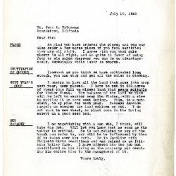 1923/07/16: Unknown sender to John D. McDorman