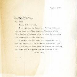 1923/07/05: Unknown sender to John McDorman