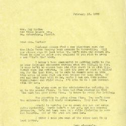 1935/02/13: Clarence Godshalk to Mrs. Joy Morton