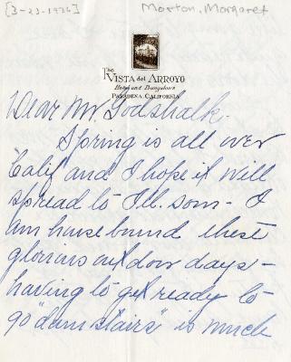 1936/03/23: Margaret Morton to Clarence Godshalk