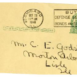 1941/10/21: P. O. Morton to Clarence Godshalk