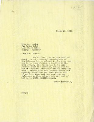 1940/02/19: Clarence E. Godshalk to Mrs. Margaret Gray Morton