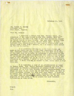1941/02/11: Clarence E. Godshalk to Joseph M. Cudahy