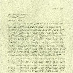1945/04/07: Clarence E. Godshalk to Jean M. Cudahy