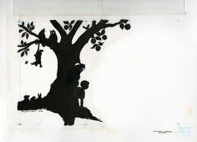 Tree, child and animal silhouettes [graphic]   circus tents / Nancy Hart Stieber.